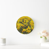 Keramik für Daffodien Runde Wanduhr (Zuhause)