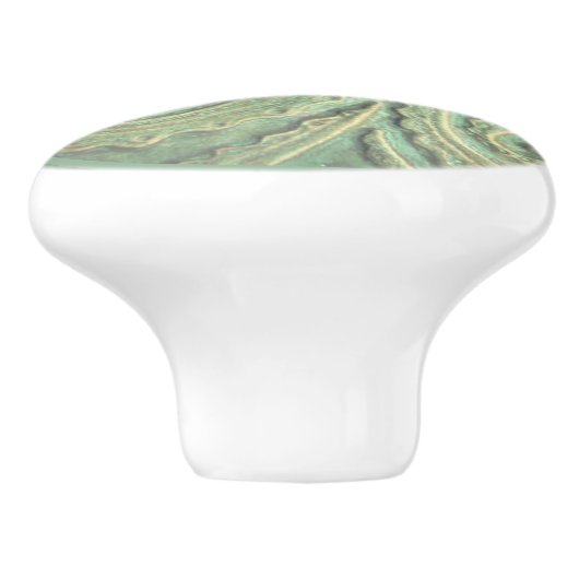 Keramik für das Muster der grünen Tile-Schublade Keramikknauf (Seitenansicht)