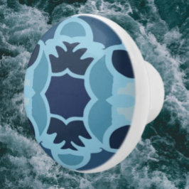 Keramik für den Farbspass Blue Collage Keramikknauf