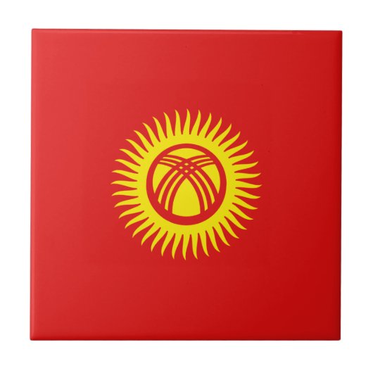 Keramik für die kirgisische Flagge Fliese (Vorderseite)
