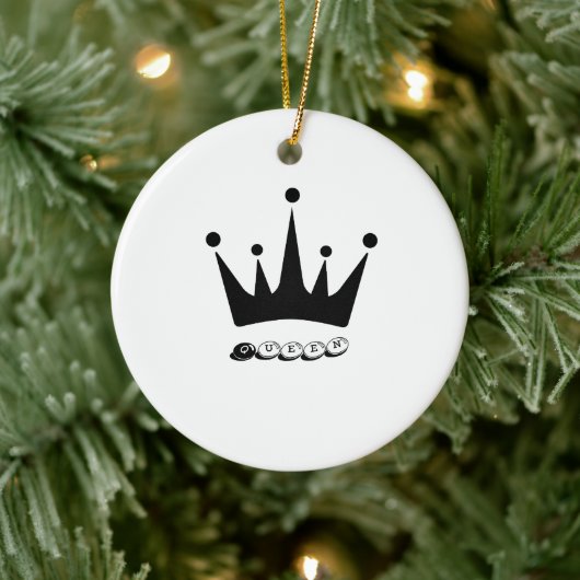 Keramik für die schwarze Kronenkönigin Ornament (Baum)