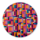 Keramik für farbiges geometrisches Design - Türkno Keramikknauf (Vorderseite)