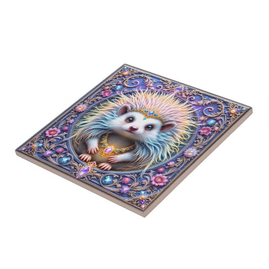 Keramik für gekrönten Igel Fliese (Seite)