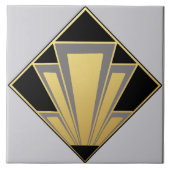 Keramik für Gold, Schwarz und Grau Fliese (Vorderseite)