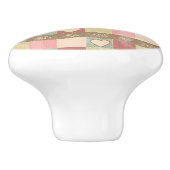 Keramik für Herz und Streifen Keramikknauf (Seitenansicht)