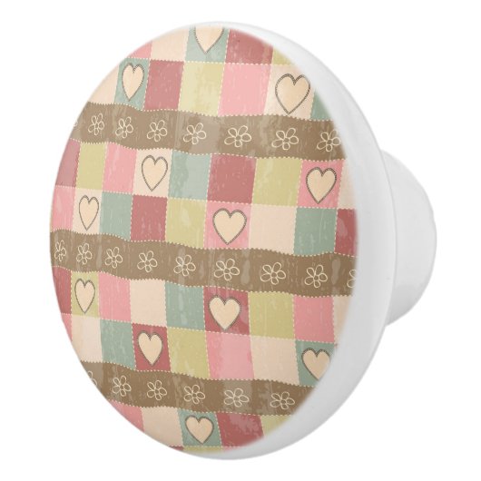 Keramik für Herz und Streifen Keramikknauf (Rechts)