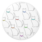 Keramik für Katzen und Risse Keramikknauf (Vorderseite)