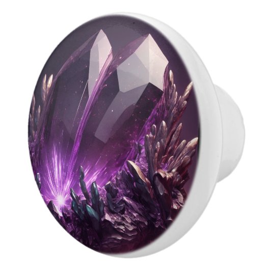 Keramik für lila heilende Amethysten Keramikknauf (Rechts)