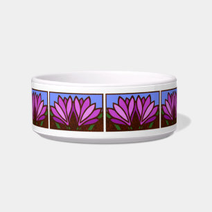 Keramik für lila Lily-Blume-Muster Napf