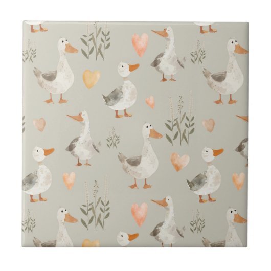 Keramik für niedliche Gänsemuster Fliese (Vorderseite)