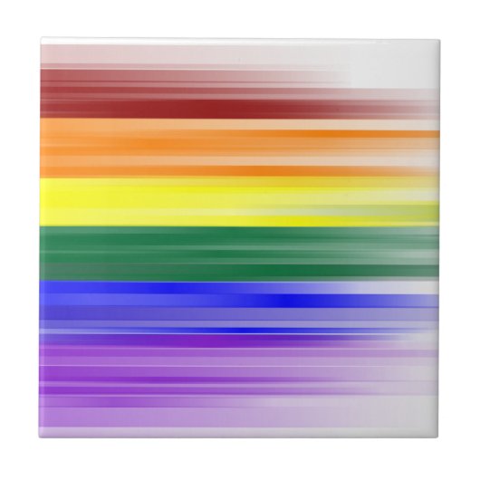 Keramik für Regenbogenfarben Fliese (Vorderseite)