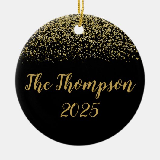 Keramik für Schwarz und Gold Ornament (Vorne)