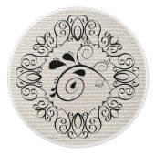 Keramik für schwarze Bildlaufleiste / Ziehen Keramikknauf (Vorderseite)