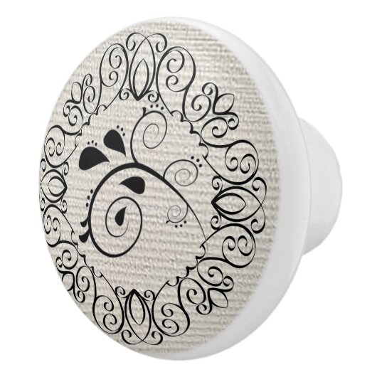 Keramik für schwarze Bildlaufleiste / Ziehen Keramikknauf (Rechts)