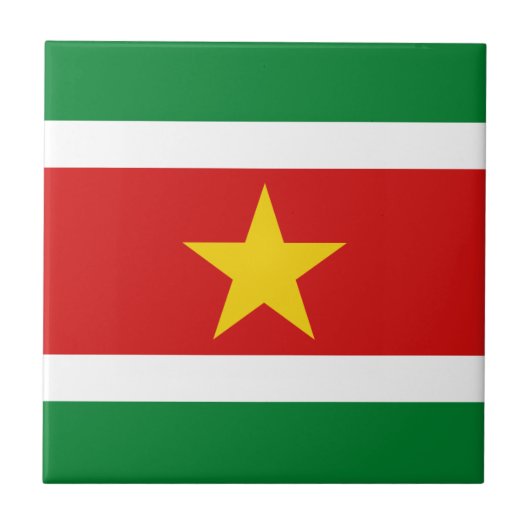 Keramik für Suriname-Flag Fliese (Vorderseite)