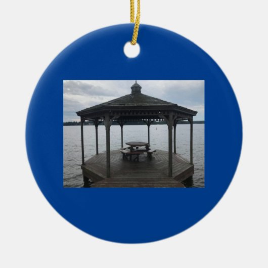 Keramik "GAZEBO AM SEE" Ornament (Vorne)