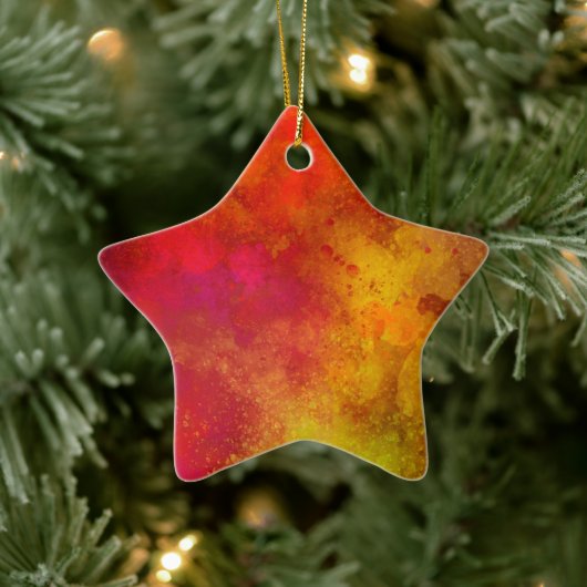 Keramik Gelb und Rosa Ornament (Baum)