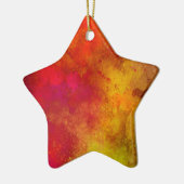 Keramik Gelb und Rosa Ornament (Links)