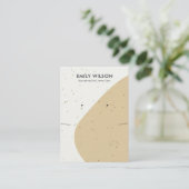 KERAMIK GELBE OCHRE WAVE NECKLACE EARRING DISPLAY VISITENKARTE (Stehend Vorderseite)