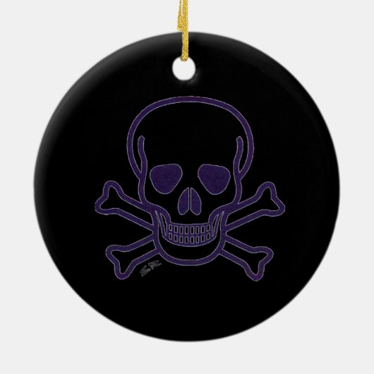 Keramik Ghost Skull Keramik Ornament (Hinten)