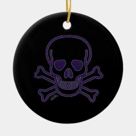 Keramik Ghost Skull Ornament (Vorne)