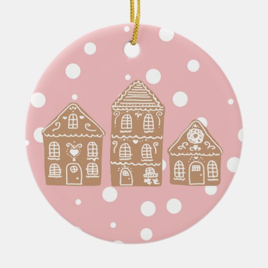 Keramik Gingerbread House Ornament (Vorne)