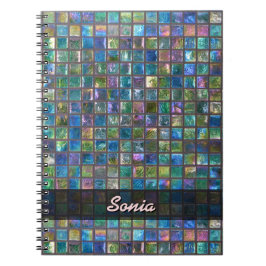 Keramik-glänzende Mehrfarbenfliesen irgendein Text Notizblock