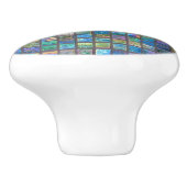 Keramik-glänzende Mehrfarbenfliesen Keramikknauf (Seitenansicht)