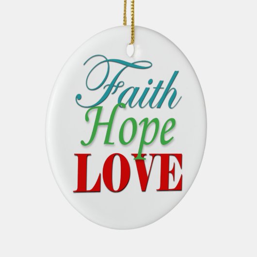 Keramik-"Glauben-Hoffnungs-u. Liebe-" Keramikornament (Rechts)