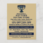 Keramik Goblet, Potterie Store, Potter Werbung Flyer (Vorne)