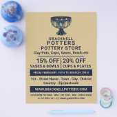 Keramik Goblet, Potterie Store, Potter Werbung Flyer (Einzeln)