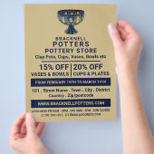 Keramik Goblet, Potterie Store, Potter Werbung Flyer (Hand)