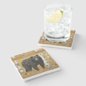 Keramik Golden Nature Steinuntersetzer (Seitenansicht)