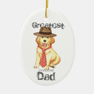 Keramik Golden Vater Ornament
