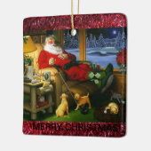 Keramik-Golf-Themed Weihnachtsverzierung Keramikornament (Links)