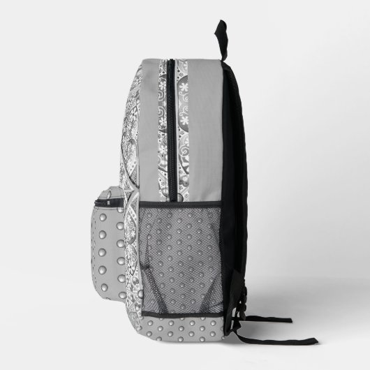 Keramik Grau Bedruckter Rucksack (Rechts)