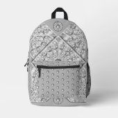 Keramik Grau Bedruckter Rucksack (Vorderseite)