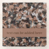 Keramik Grau, Braun und Schwarz Paint Spritzers Glasuntersetzer (Vorderseite)