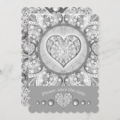 Keramik Grau Einladung (Vorne/Hinten)