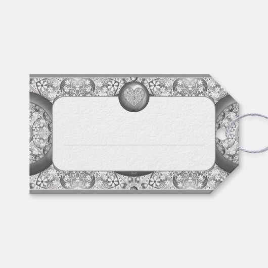 Keramik Grau Geschenkanhänger (Vorderseite (Horizontal))