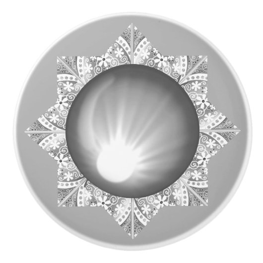 Keramik Grau Keramikknauf (Vorderseite)