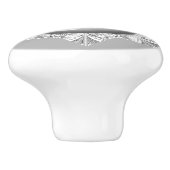 Keramik Grau Keramikknauf (Seitenansicht)