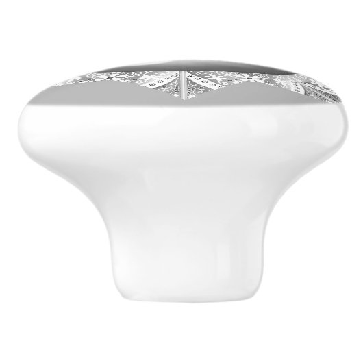 Keramik Grau Keramikknauf (Seitenansicht)