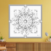 Keramik Grau Leinwanddruck (Insitu (Wohnzimmer))