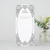 Keramik Grau Menükarte (Stehend Vorderseite)