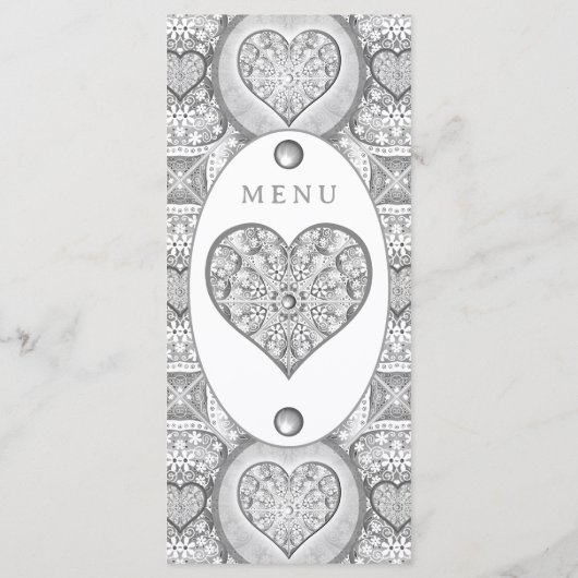Keramik Grau Menükarte (Rückseite)