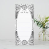 Keramik Grau Menükarte (Stehend Vorderseite)