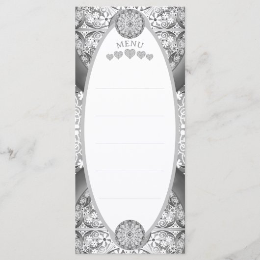 Keramik Grau Menükarte (Vorderseite)