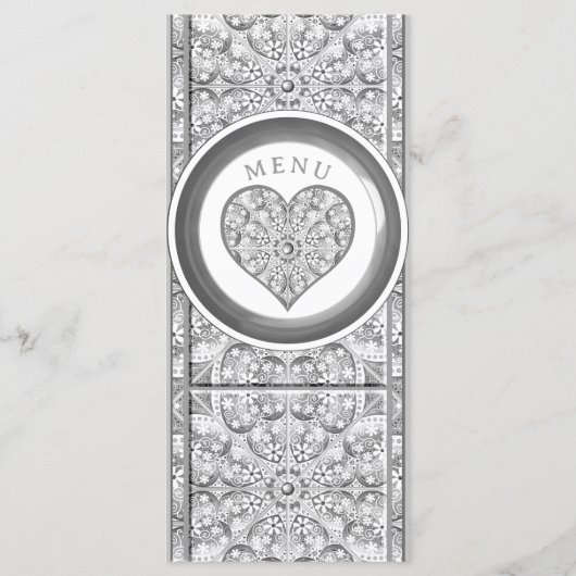 Keramik Grau Menükarte (Rückseite)