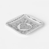 Keramik Grau Pappteller (Gewinkelt)